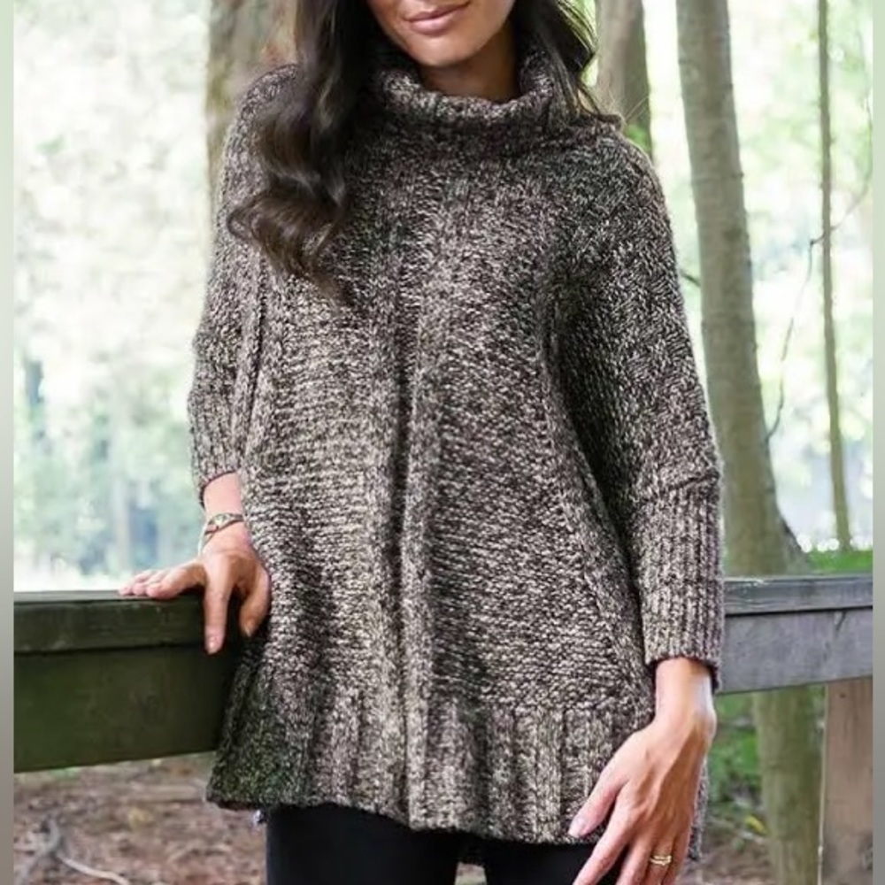 Matilda Jane Chunky Knit Cozy Cowl Wonderment Evening Stroll Sweater Size XS